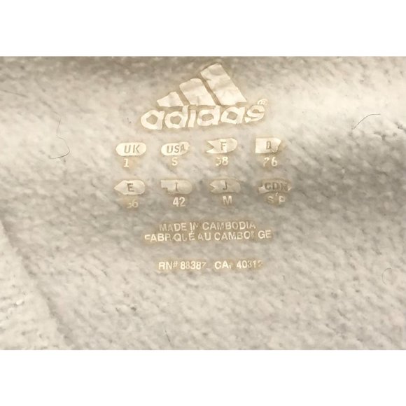 Adidas Womens Small Gray Full Zip Hoodie Hooded Sweatshirt Jacket - Picture 3 of 6